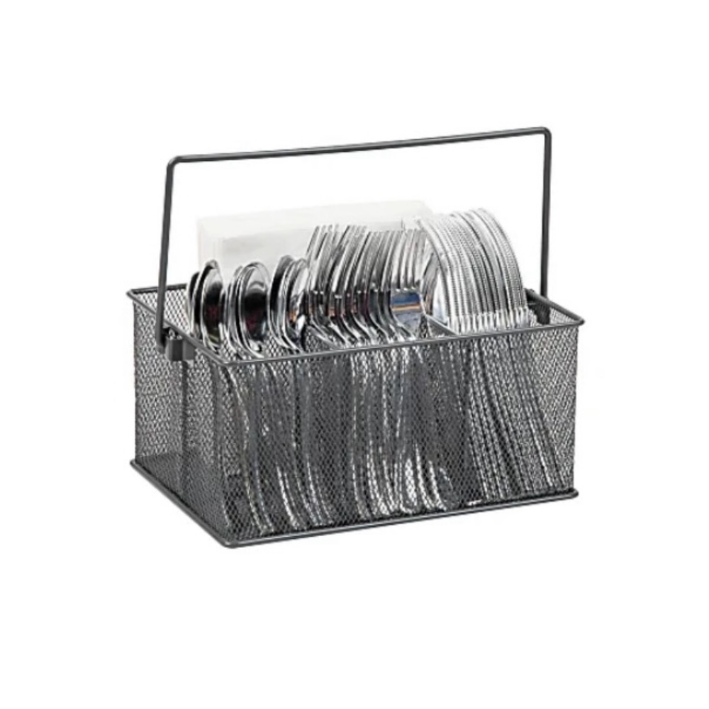 Gray Silver Silverware Caddy - Picture 5 of 9